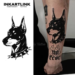 Doberman Pinscher temporary tattoo sticker, waterproof magic tattoo, lasts to 15 days fake tattoo, semi permanent tattoo