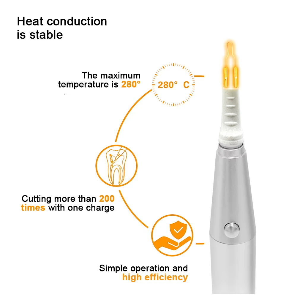 8 Tips Dental Gutta Percha Cutter Heated Pen Dentistry Endo Gutta Tooth Gum Dissolved Breaker Teeth Whitening Oral Hygiene Tools
