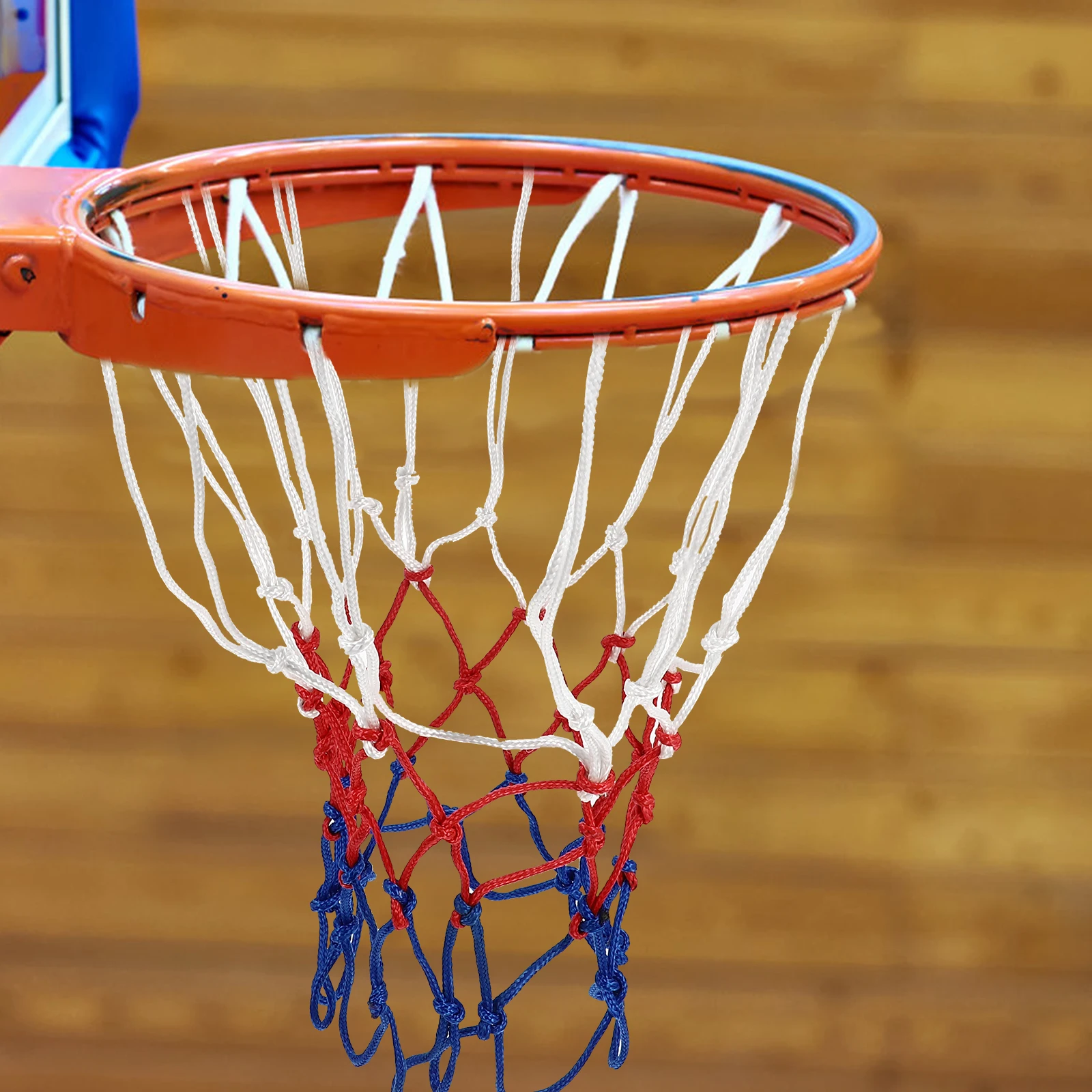 2 Stück robuste Basketballnetze aus Polyestermaterial, einfacher Austausch, geeignet für Parks, Campus, Forts
