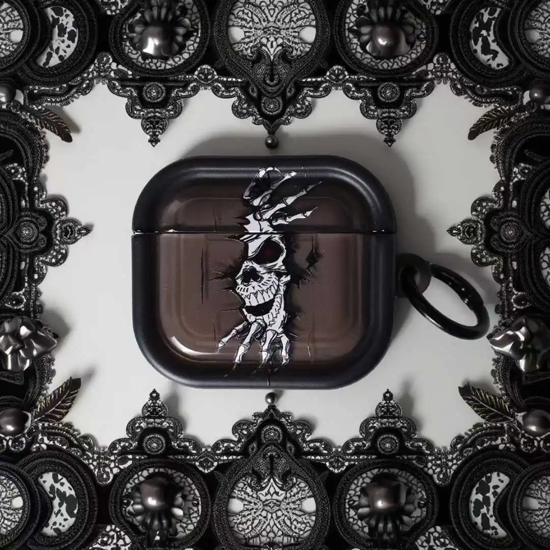 For Airpods4 Airpods3 Airpods 2 1 For Apple Airpods Pro Pro2 Earbuds Case Cartoon Skull Hand Protective Soft Cover Accessories