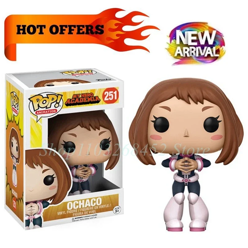 2024 NEW! Funko POP! My Hero Academia Ochaco #251 Vinyl Figure Model Dolls Decoration Ornaments Toys for Birthday Gift