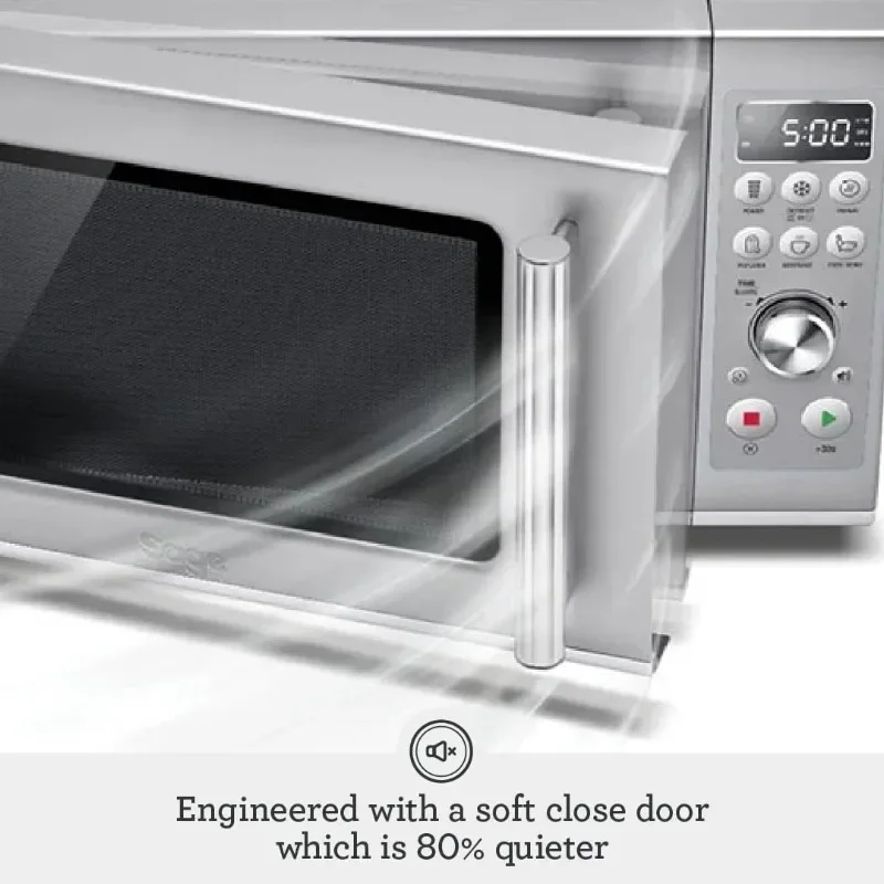 Breville Countertop Compact Wave Soft-Close Microwave Oven, Silver, BMO650SIL