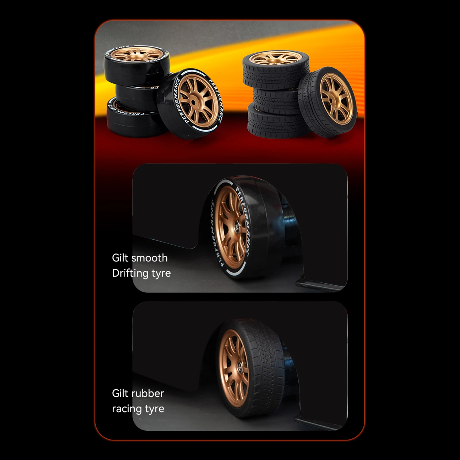 리모컨 드리프트 카 1/16 리모컨 자동차 2.4GHz 4WD 리모컨 레이싱카 타이어 교체 가능 3 배터리