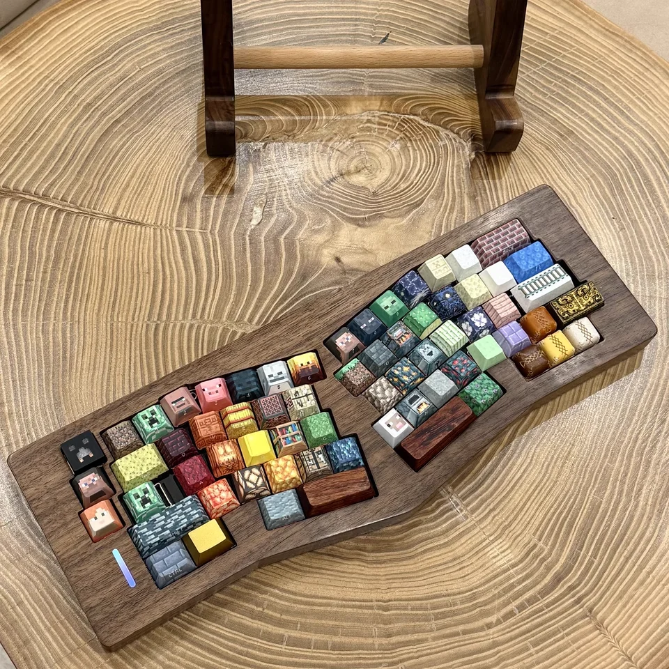 

Owlab Spring Alice Mechanical Keyboard Kit Tri-Mode Wireless Hot-swap RGB GASKET Walnut Office Gaming GX67 MAX Keyboard VIA QMK