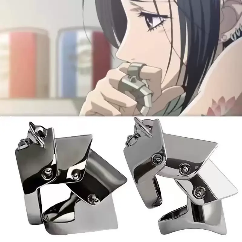 Anillo NaNa Punk, armadura de Cosplay de Anime, nudillos, anillos de dedo de Metal para adultos, Unisex, Hiphop, accesorios de joyería de articulación móvil, accesorios de fiesta