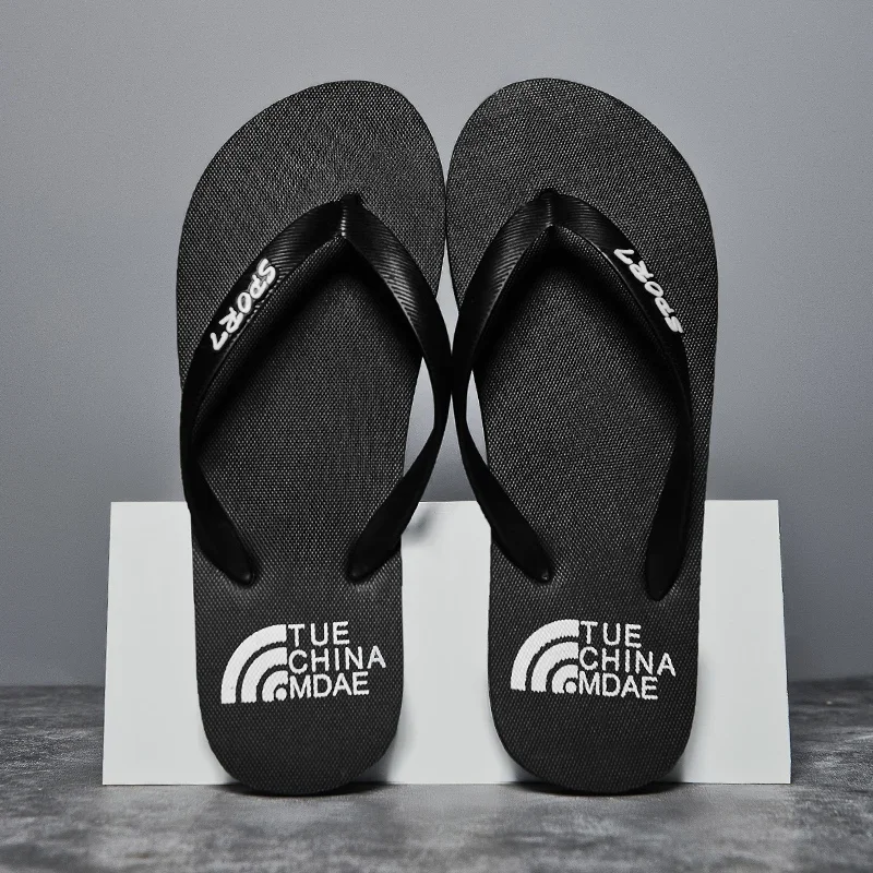 Men's Summer Slippers Walk Around Home Flip Flops Men Original Brands Shoes for Men 2024 Genuine Mens Slipper Man Luxury 2024