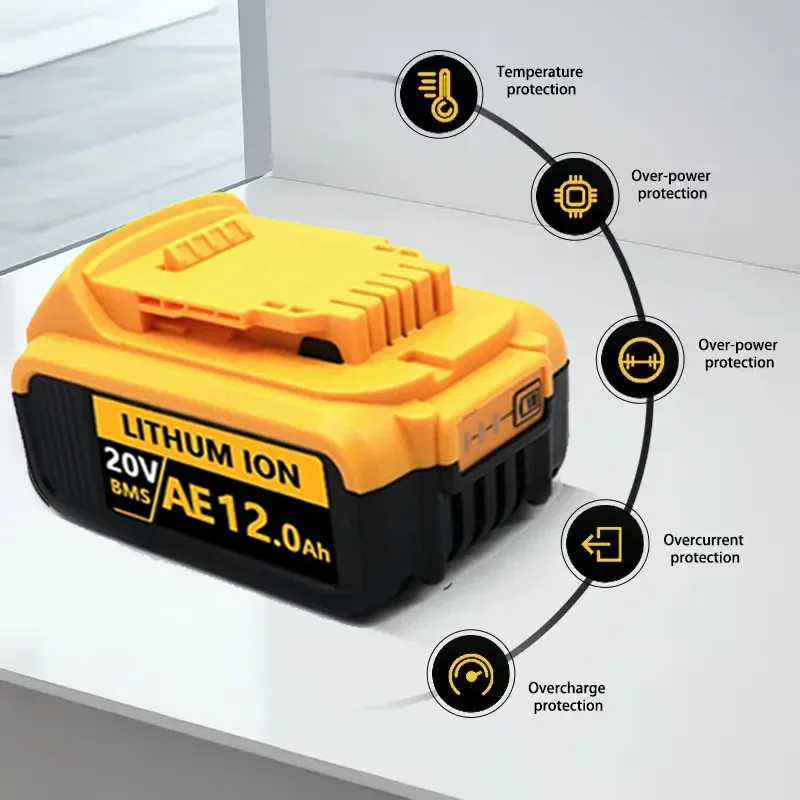 ✅6.0Ah 18V/20V For Dewalt Power Tool Battery Battery🔋  DCB200 DCB206 DCB205 DCF887 DCG405 DCD791 DCF850 DCD805 tool battery