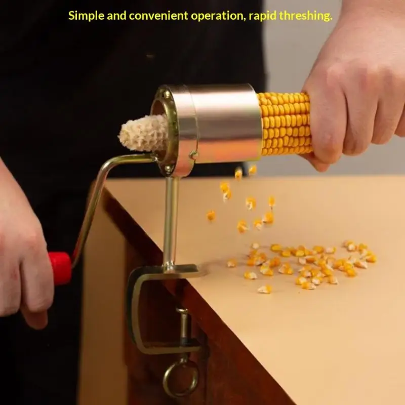 Farm Use Hand Crank Corn Shucker Manual Threshing Tool with Clip Design for Simple Use