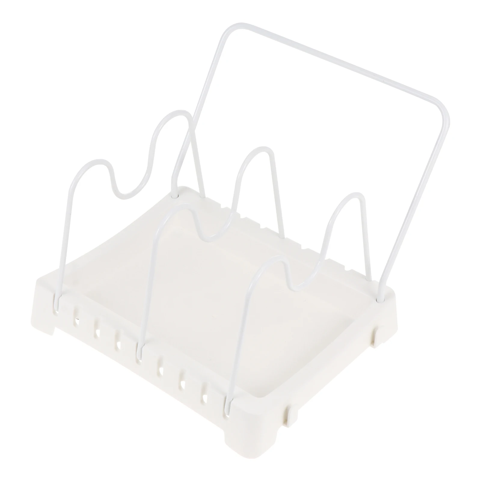 

Kitchen Storage Rack White Space-Saving Nordic Style Cutting Board Holder Pot Lid Rack Multi-Function Utensil Shelf Light