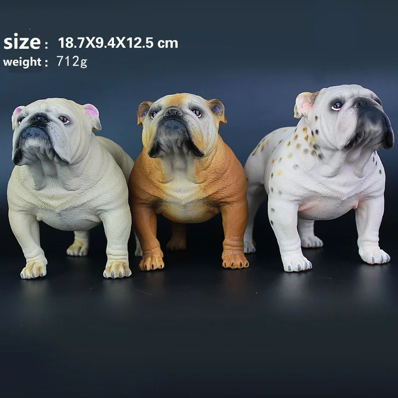 Big size Amsuing Solid simulation wild animal model super large Bulldog pet dog