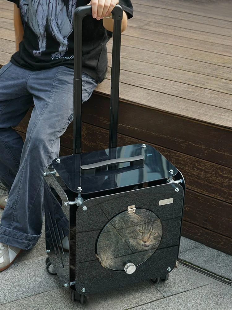 Pet Trolley Cat Bag Out Portable Clear Cat Suitcase Large Capacity Dog Carrier Air Suitcases Transport Pet Products Supplies