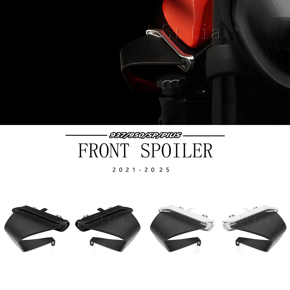 

Для мотоциклов Ducati MONSTER 937 Plus SP Monster 950 2021-2025: Комплект аэродинамических боковых спойлеров (винглетов) из карбона