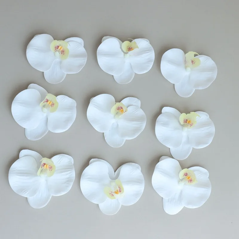 10 Stück Phalaenopsis Künstliche Blumenköpfe Real Touch Orchideenblütenköpfe Dekoration Exquisite Hochzeitsgeschenkbox Dekor – Detail 1