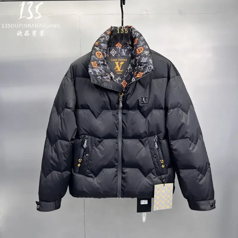 Winter European stand-up collar short fashion casual down jacket thickened warm white duck down loose winter casual jacket