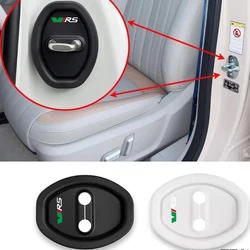 4pcs Car Silicone Door Lock Protective Cover Anti-Collision Shock Absorbing Pad For Skoda Octavia Fabia Kamiq Kapoq Kodiaq Rapid