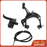 Kit de Frenos Delanteros/Traseros para Bicicleta Fixie, Juego de Frenos para Bicicleta de Carretera, Juego de Frenos de Caliper, Juego de Frenos de Tirador Lateral, Accesorios para Bicicleta de Montaña