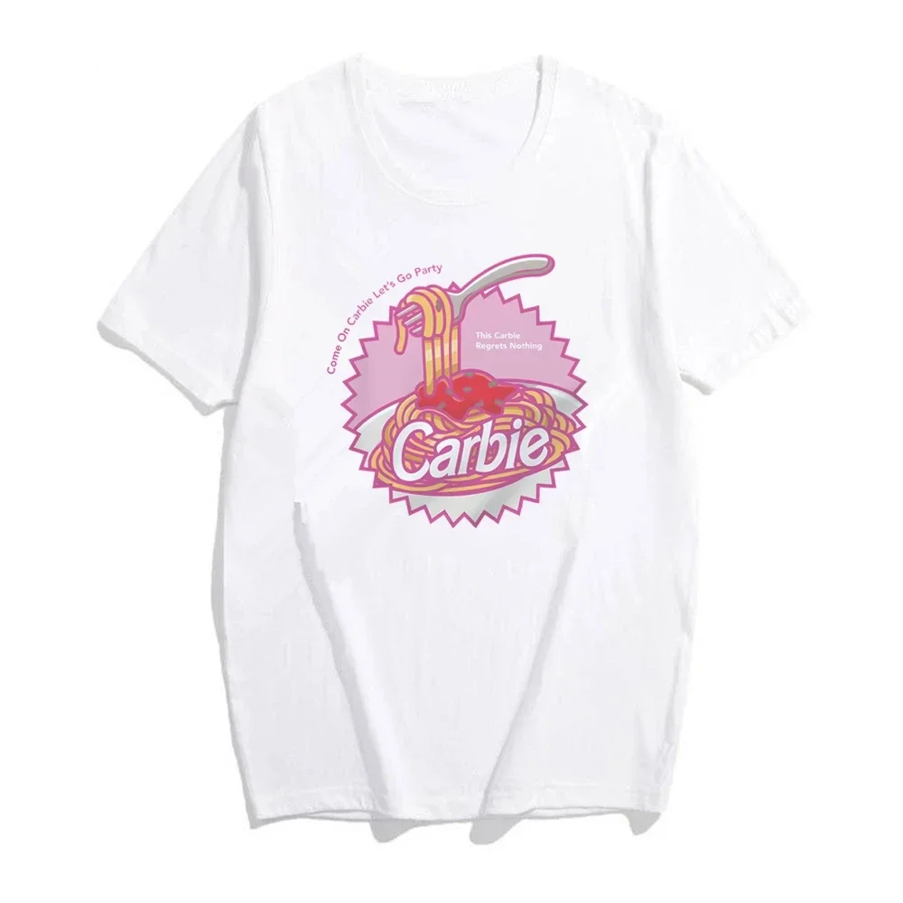 I Love Carbs Bread Pasta Pizza Funny Women T-Shirt Weird Shirts Ironic Shirts Aesthetic Trendy Doll Movie Shirt Women Clothing