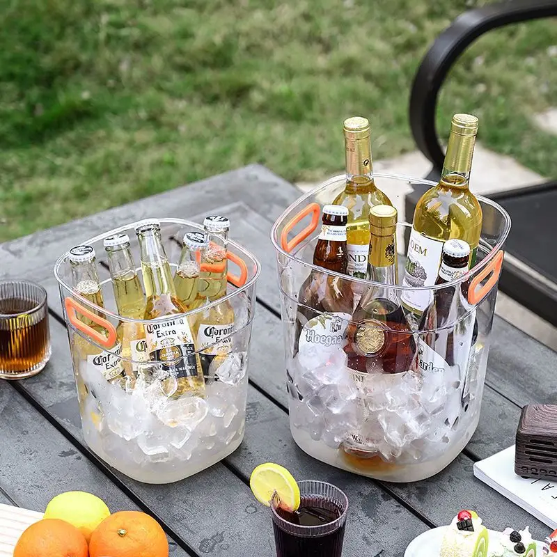 

High Beauty Ice Bucket Home Beer Champagne Storage Bucket Outdoor Picnic Fruit Storage Basket Bar KTV Portable