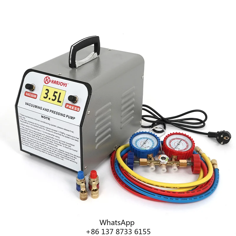 Single Stage Rotary Vacuum Pump For Vehicle AC Electronic Air Conditioning Tool Compatible R410a/R134a/R22/R404 Refrigerants