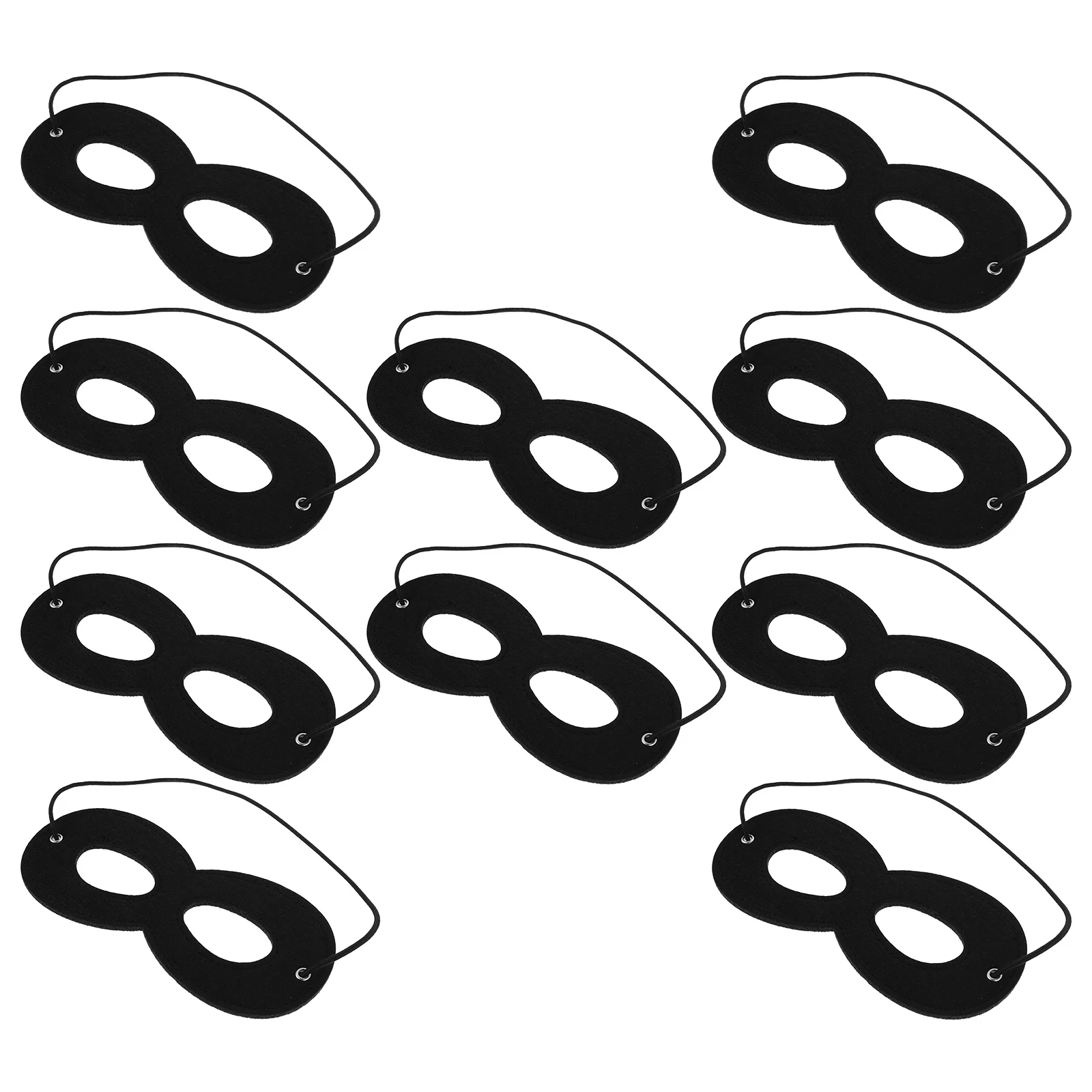 

10 Pcs Eye Mask Mysterious Cosplay Make up Easy-wear Superhero Masks Colorful Party Black Costume Accessory Child