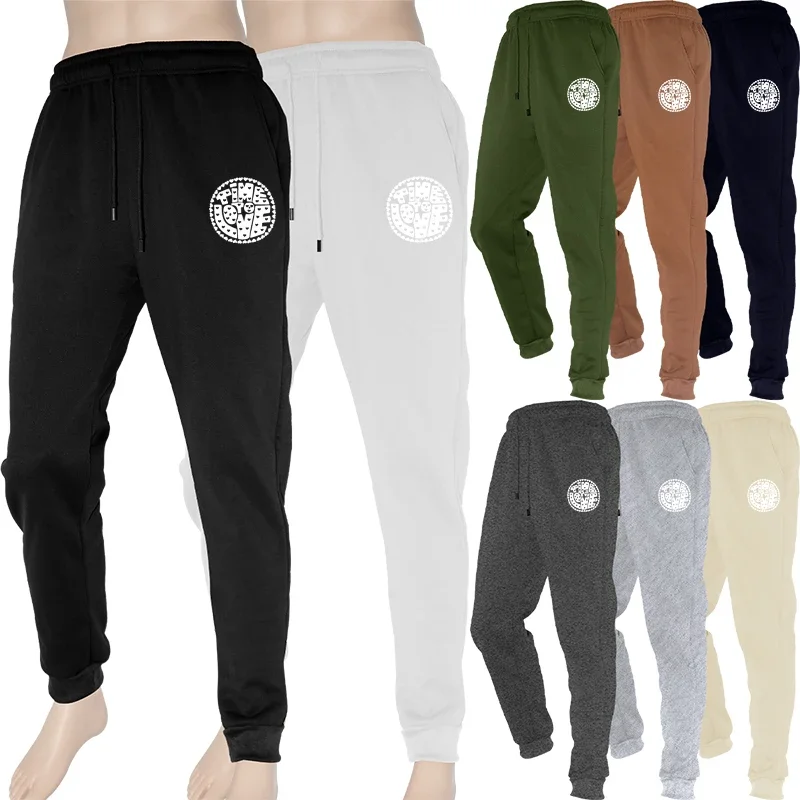 

New Autumn Winter Printed Men's Breathable Joggers Sweatpants for Running Casual Sport Fitness Gym Trousers