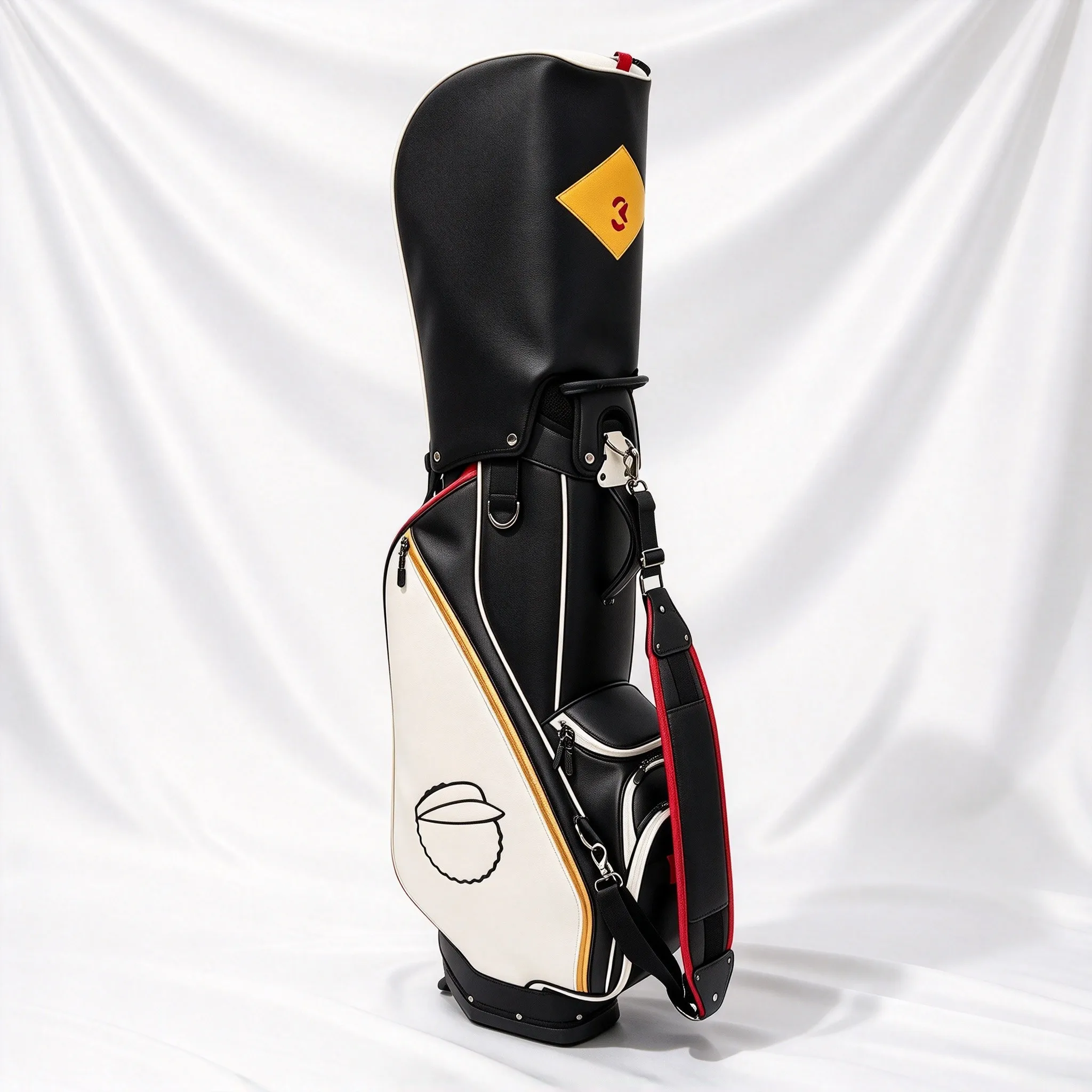 Unisex Golf Stand Bag, Lightweight PU Waterproof Wear Resistant Golf Club Carry Bag for Men Women