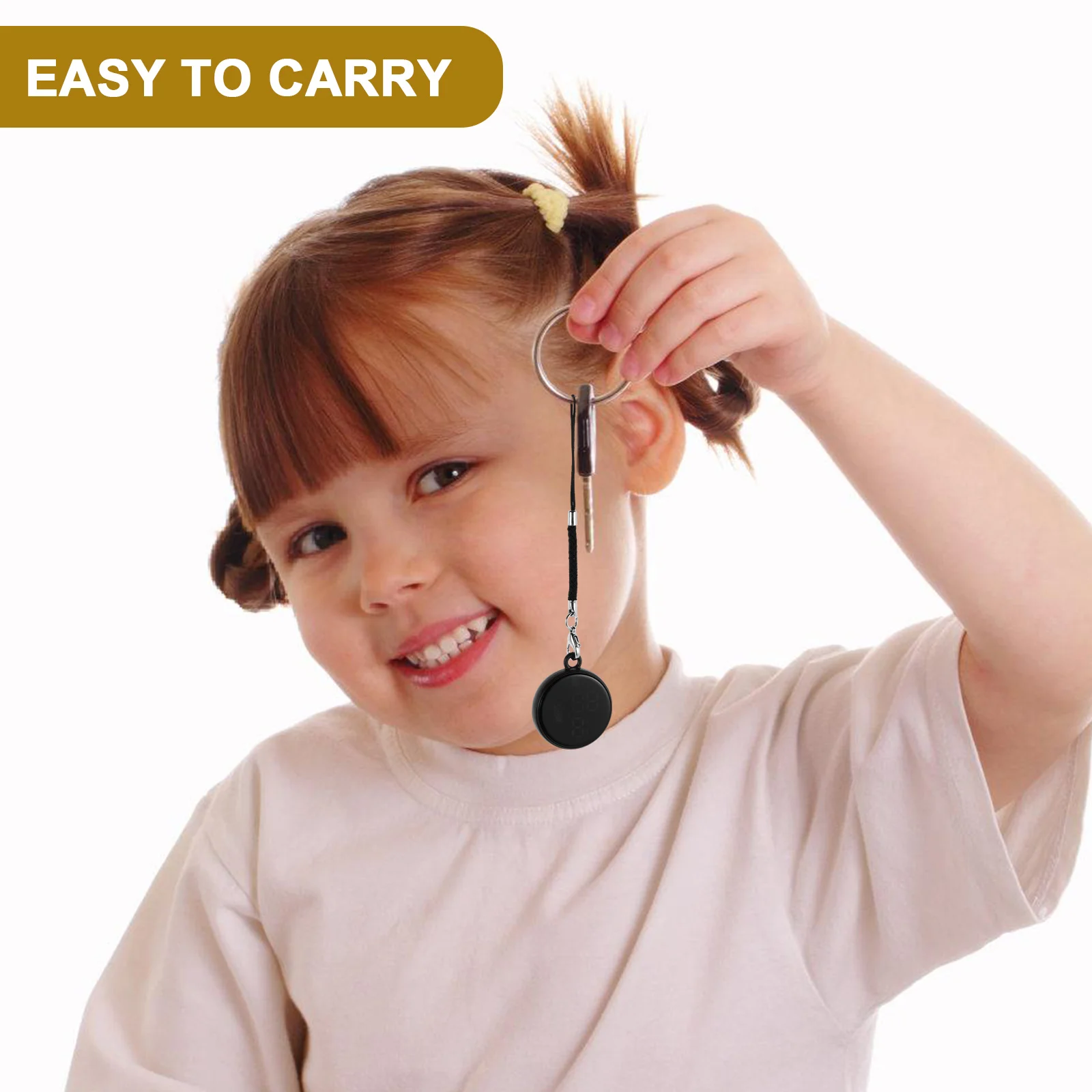 Cute Touch Screen Pendant Led Digital Keychain Key Ring Mini Pocket For Students Waterproof Shockproof Portable Sport