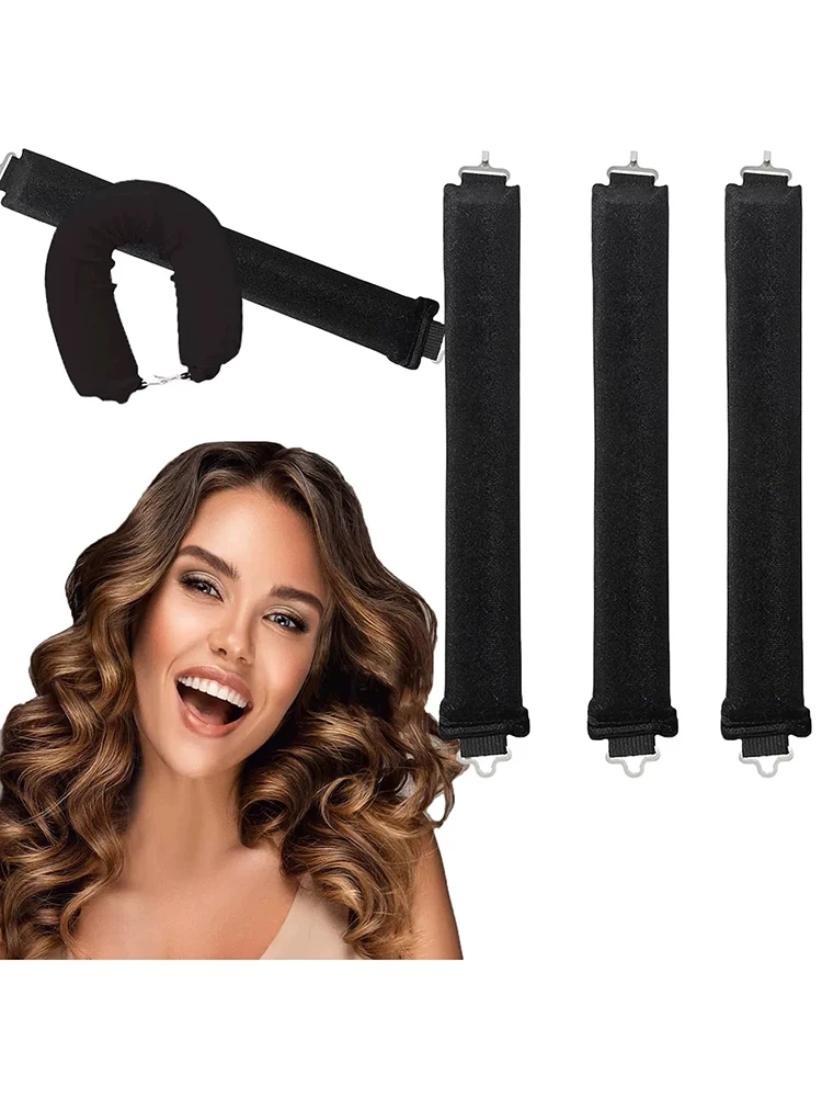 Hitzefreie Lockenwickler, Lockenstab-Stirnband, keine Hitze, Lockenwickler für bequeme Locken mit Haken, weiche, flexible Lockenstäbe zum Schlafen, Haarstyling-Tools – Detail 9