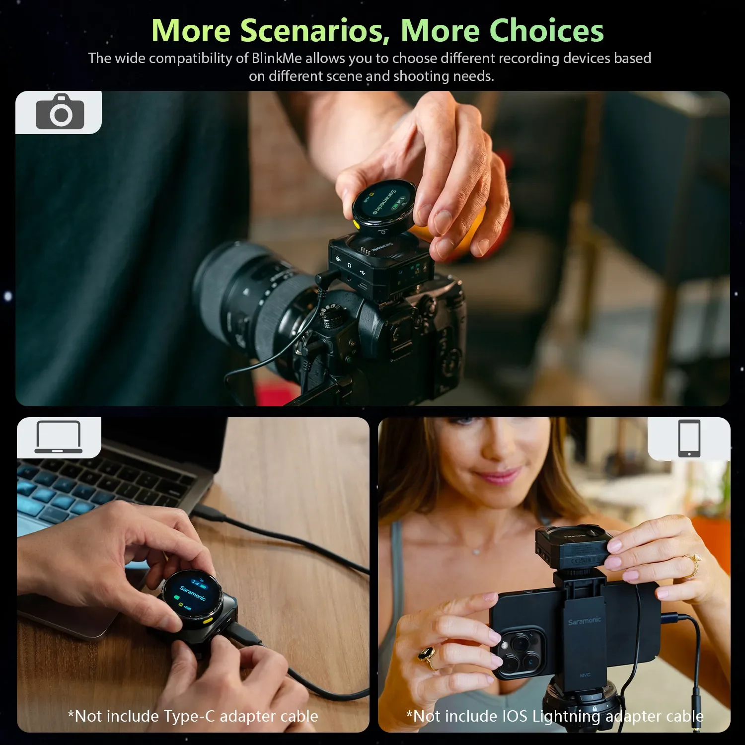 Microphones Saramonic mikrofon kerah Lavalier nirkabel kamera DSLR PC Laptop   Android tipe c Streaming langsung view 4