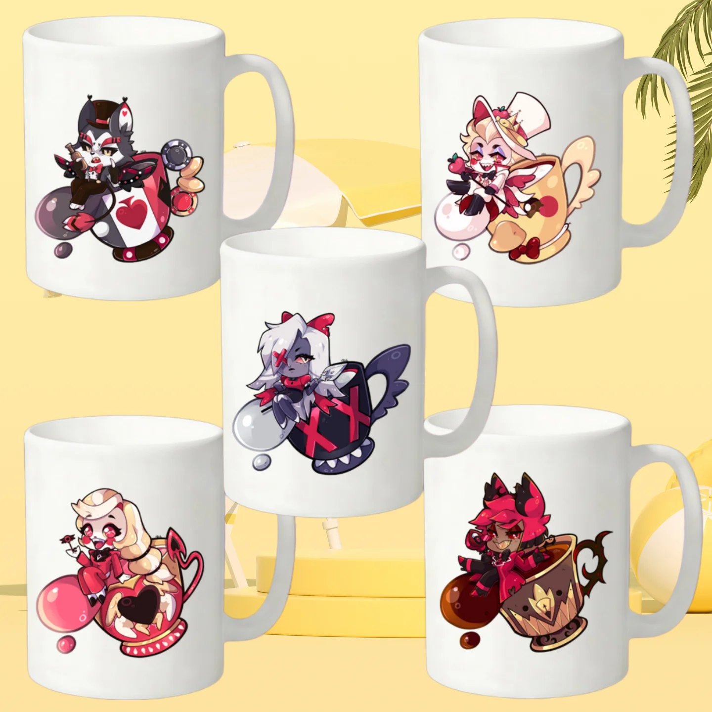 

Ceramic Mug Household Breakfast Coffee Milk Cup for Hazbin Hotel Alastor Vaggie Lucifer Morningstar Anime Collection Peripheral