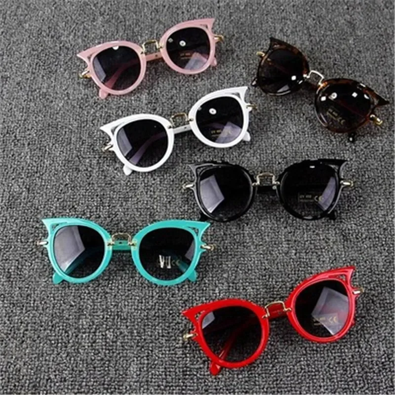 Kids Sunglasses Girls Brand Cat Eye Children Glasses Boys UV400 Lens Baby Sun Glasses Cute Eyewear Shades Goggles Fashion Cute