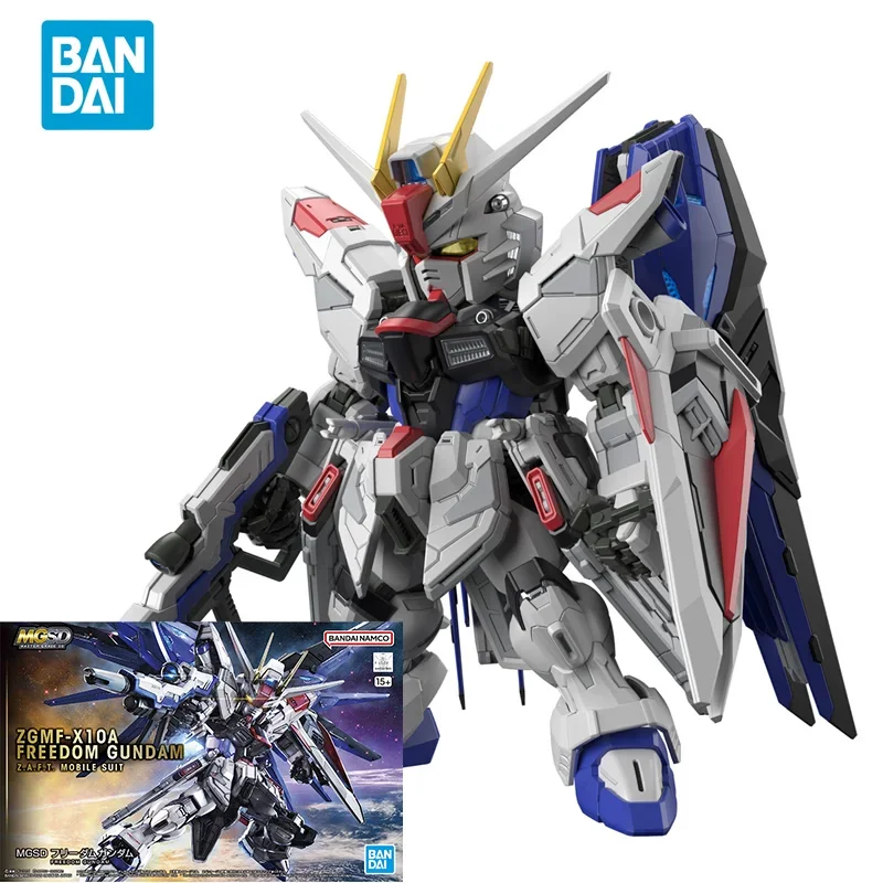 

Bandai Original GUNDAM Anime Model MGSD Series ZGMF-X10A FREEDOM GUNDAM Action Figure Assembly Model Toys Gifts for Children