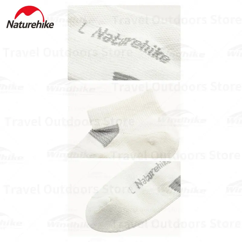 Naturehike Outdoor High-stretch Athletic Breathable Socks COOLMAX Quick Dry Long Tube Socks Camping Hiking Blocked Short Socks