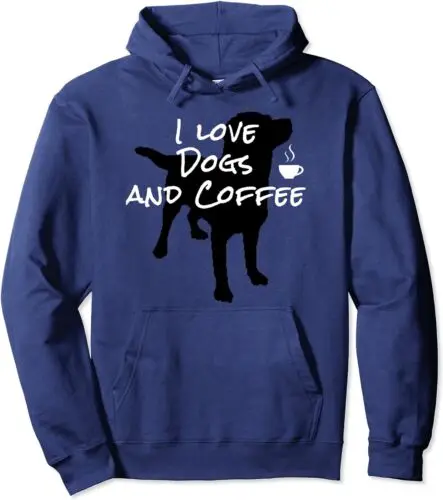 Polarshe I Love Dogs And Coffee For Coffee Dogs Lovers felpa con cappuccio Unisex