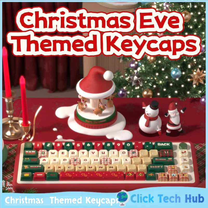 

138/158 Key Christmas Eve Themed Keycaps Christmas Gift Cherry Height Five Sided Thermal Sublimation Mechanical Keyboard Keycaps