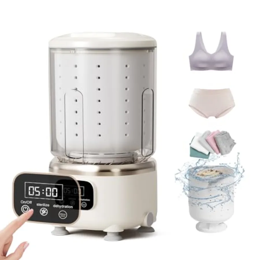 Underwear Washing MachinePortable Washer and Spin Dryer Combo Mini Washing Rechargeable Cordless Washing Deep Cleans Small Clot