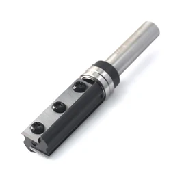Top Bearing 12mm Shank Spiral Flush Trim Router Bit Pattern Template 3/4 Inch Diameter Replaceable Carbide Insert Cutter 2 Edge