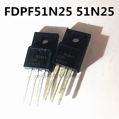 Original 5PCS/ FDPF51N25 51N25 TO-220F 28A 250V