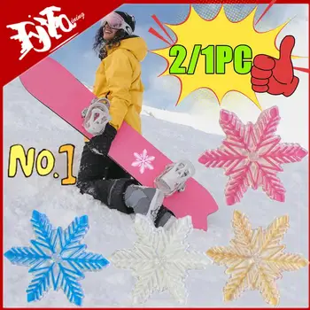 Yeni 2/1 adet 3D kar tanesi Snowboard Stomp Pad aksesuarı kaymaz PVC malzeme kaymayı iyileştirmek için dayanıklı zarif