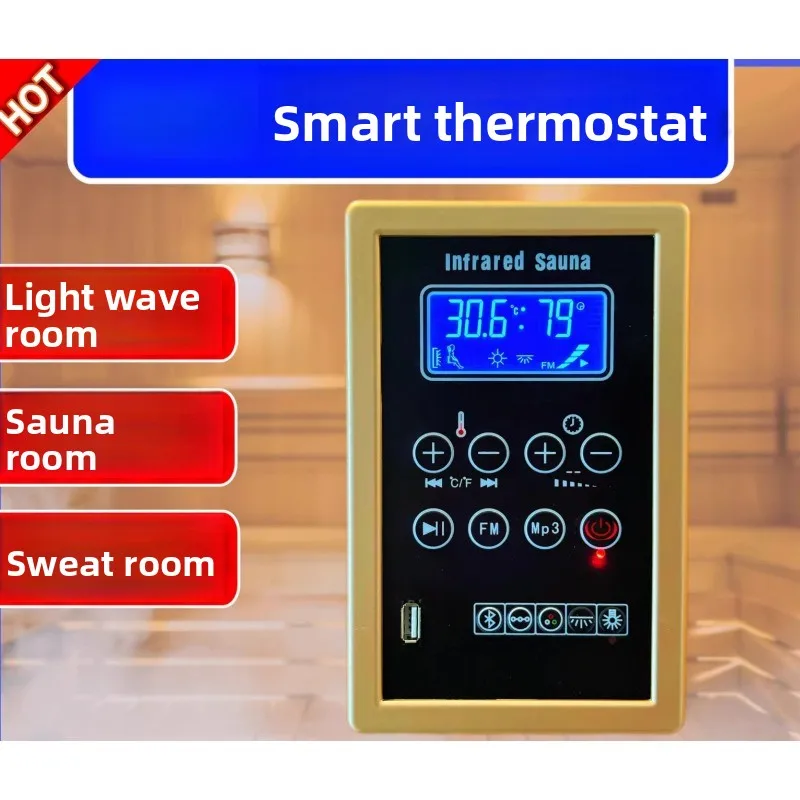 

LCD Sauna Room Thermostat Sweat Room Wellness Energy Chamber Controller High-Power 100~240V Plug-in Type