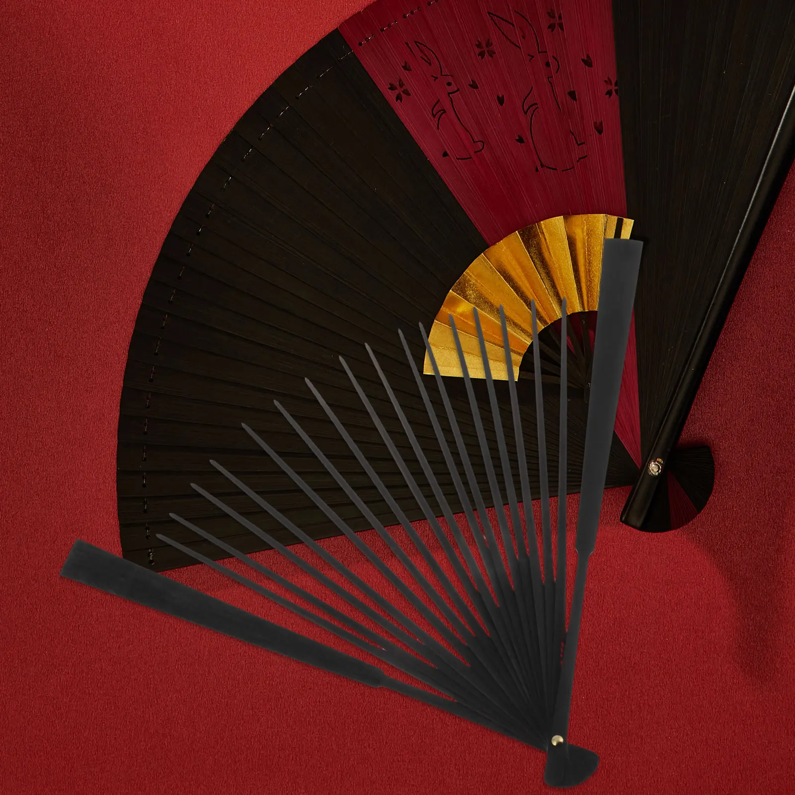 المحمولة DIY للطي مروحة اليد عدة إطار خشبي الأضلاع لم تنته للتخصيص مراوح قابلة للطي مروحة يدوية محمولة باليد