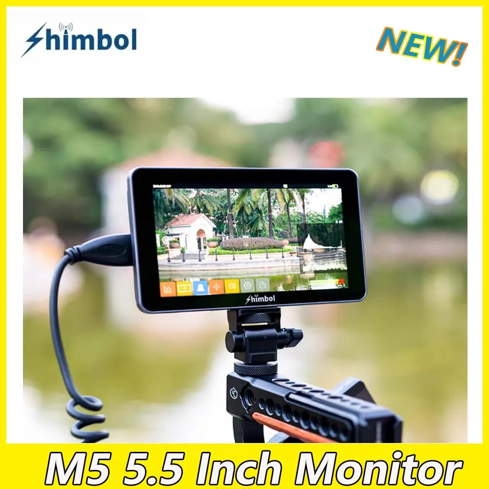 

SHIMBOL M5 5.5 inch Touch Screen Monitor DSLR Micro SLR Camera HD 4K Director External Camera Display Small Monitor