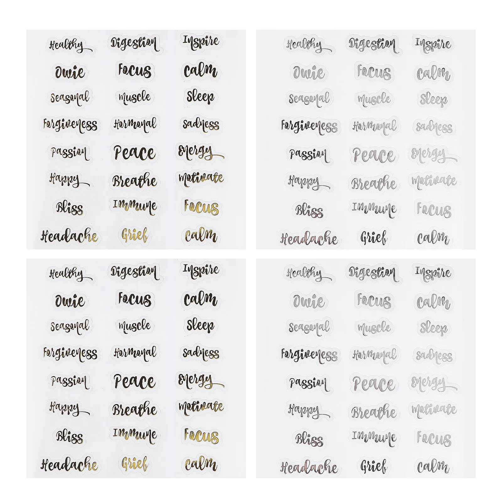 

18 листов самоклеящихся этикеток для бутылок с эфирными маслами и парфюмерией, для декоративной маркировки, рукоделия и шитья