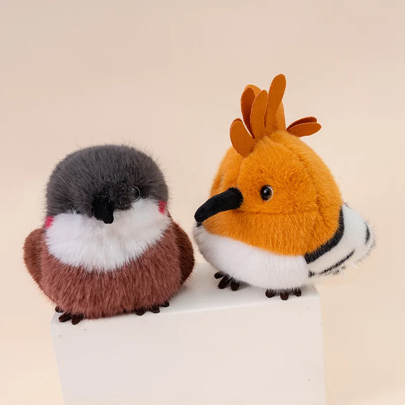 10 Styles Delicate Cute Mini Pet Bird Plush Toys Fluffy Pretty Kiwi Bird Owl Lifelike Stuffed Animla Birthday Xmas Gifts