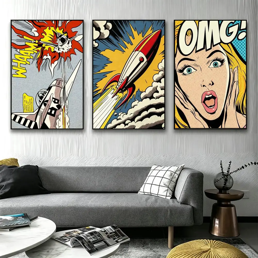Artist Roy Lichtenstein Poster Poster HD printing Sophisticated Style Wall Art Home Decor For Bedroom Living Room Creative Gift