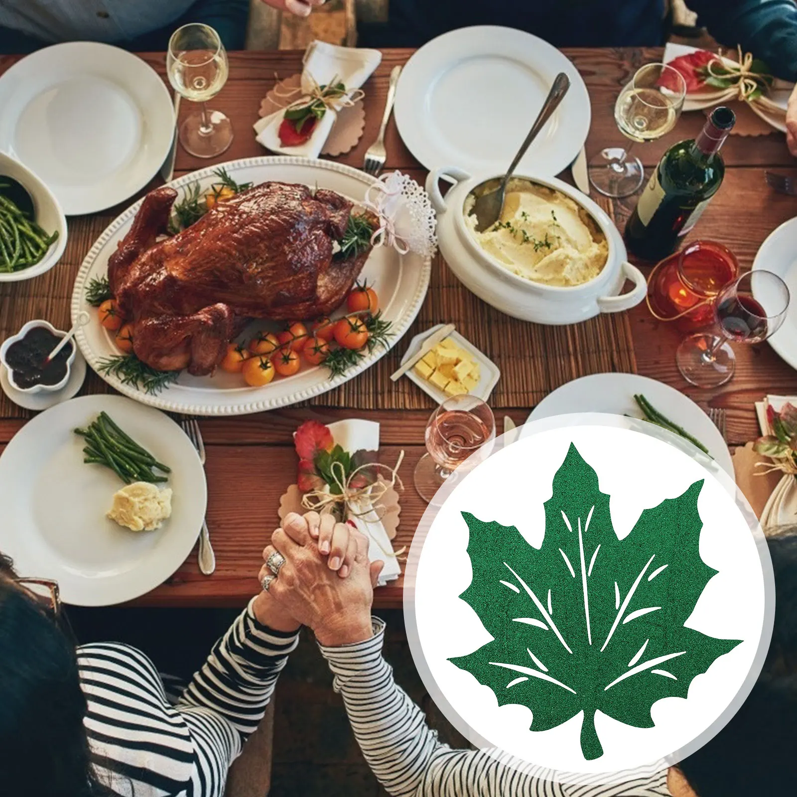 

2 Pcs Maple Leaf Placemat Mats Table Thanksgiving Decor Dining Room Decorations Placemats Kitchen
