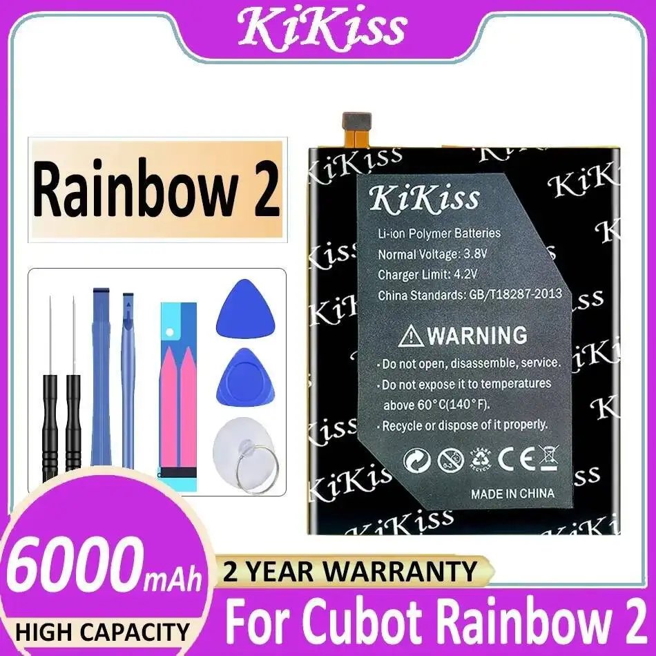 

Надежная сменная батарея для мобильного телефона 6000 мАч для Cubot Rainbow 2 Rainbow2