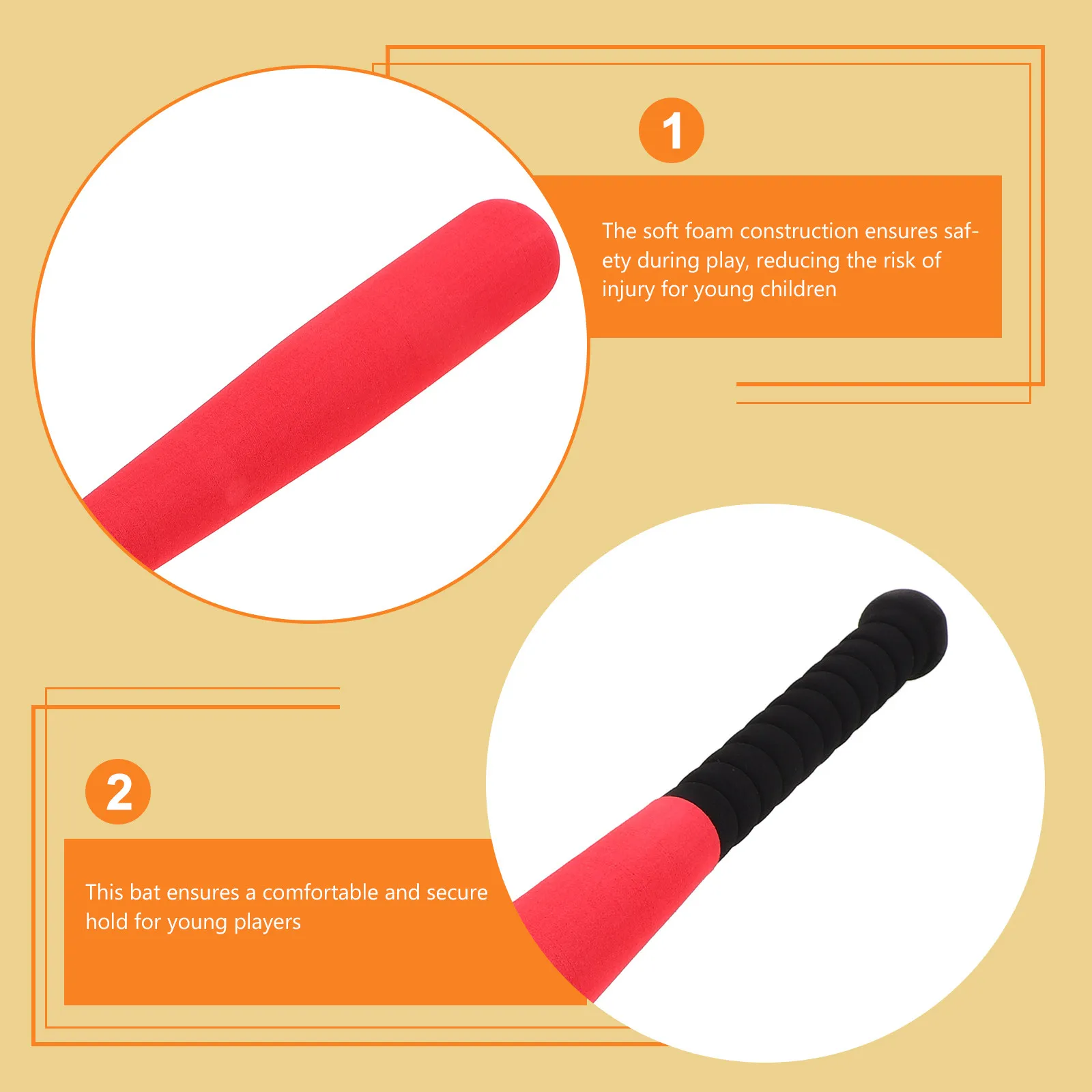 Foam Baseball Kindergarten Soft Eva Stick Outdoor Play Enhances Coordination Baseball Bat