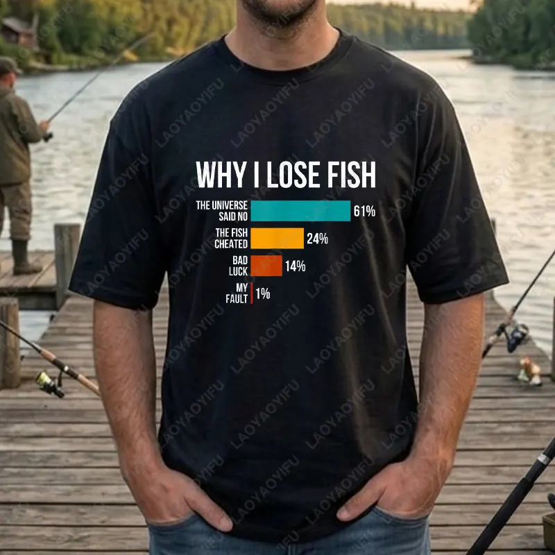 Fishing Themed Graphic T-shirt -