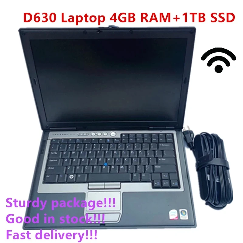 2024 Diagnostic laptop D630 4G RAM with SSD for D.ell used d630 laptop can support car diagnostic mb star c4 c5 alldata software